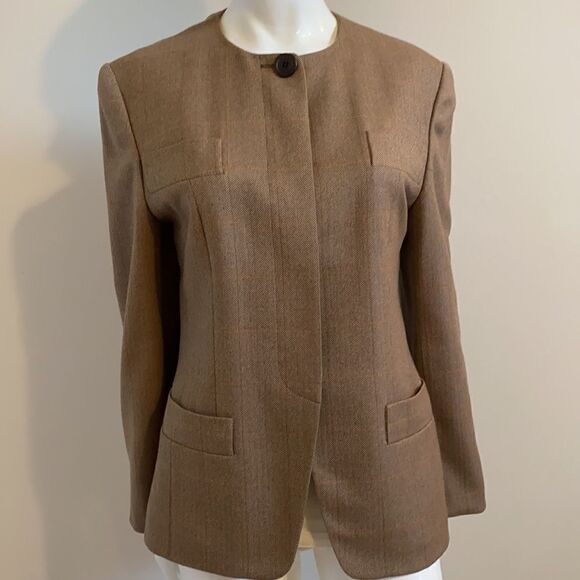 Louis Feraud Wool and Cashmere Luxury Blazer Jacket Stylish and Classic Size 8 - Picture 1 of 13